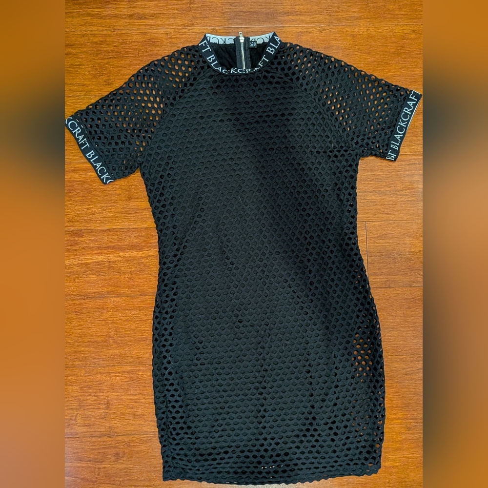 Blackcraft Cult Fishnet Bodycon Dress